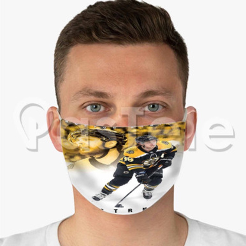 David Pastrn k Boston Bruins NHL Custom Fabric Face Custom Fabric Face Mask Polyester Two Layers Cloth