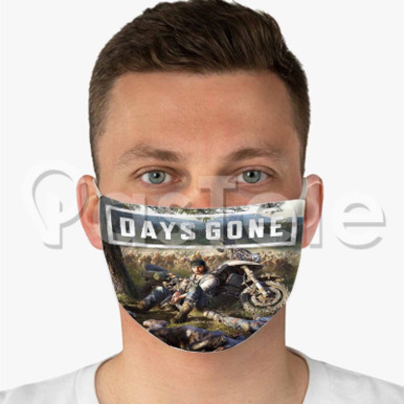 Days Gone Custom Fabric Face Custom Fabric Face Mask Polyester Two Layers Cloth