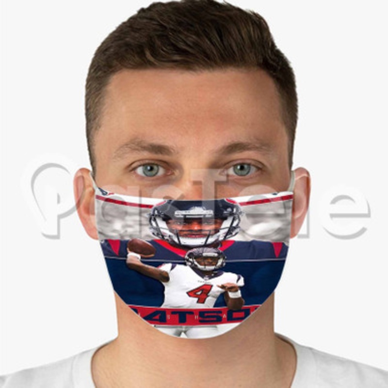 Deshaun Watson NFL Houston Texans Custom Fabric Face Custom Fabric Face Mask Polyester Two Layers Cloth