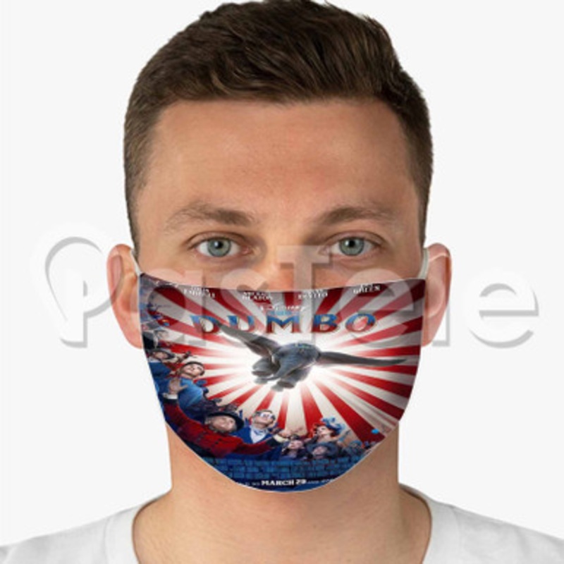 Disney Dumbo Live Action Custom Fabric Face Custom Fabric Face Mask Polyester Two Layers Cloth