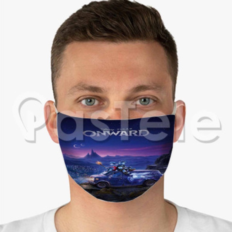 Disney Pixar Onward Custom Fabric Face Custom Fabric Face Mask Polyester Two Layers Cloth