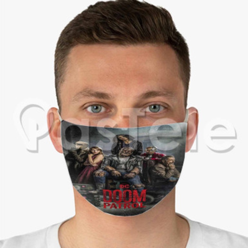 Doom Patrol Custom Fabric Face Custom Fabric Face Mask Polyester Two Layers Cloth