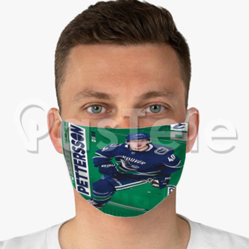 Elias Pettersson Vancouver Canucks NHL Custom Fabric Face Custom Fabric Face Mask Polyester Two Layers Cloth