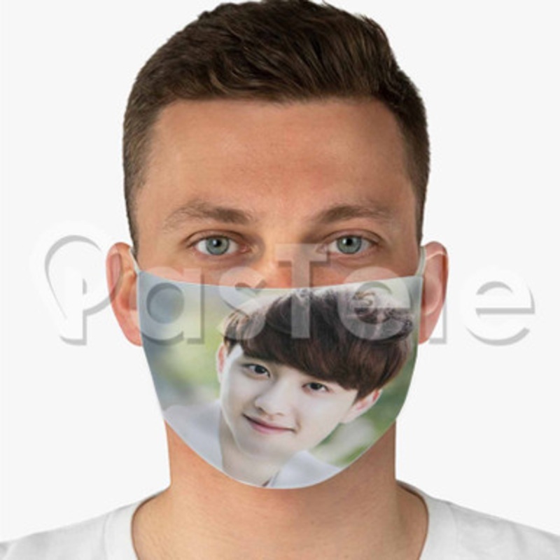 Exo Do Kyung soo Custom Fabric Face Custom Fabric Face Mask Polyester Two Layers Cloth