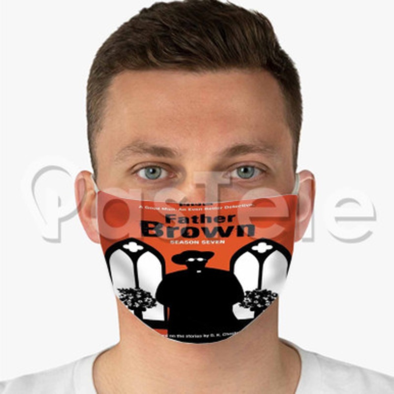 Father Brown Season 7 Custom Fabric Face Custom Fabric Face Mask Polyester Two Layers Cloth