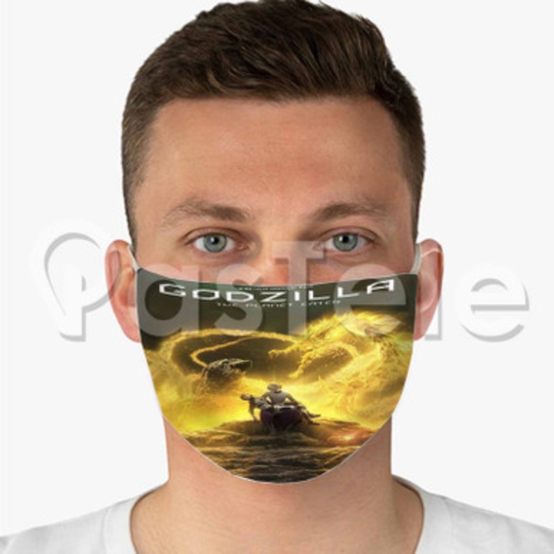 Godzilla Part 3 The Planet Eater Custom Fabric Face Custom Fabric Face Mask Polyester Two Layers Cloth