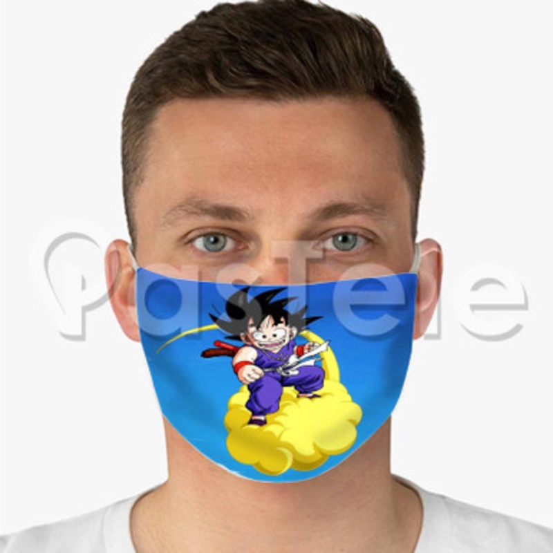 goku child Custom Fabric Face Custom Fabric Face Mask Polyester Two Layers Cloth