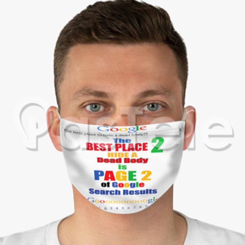 google creative Custom Fabric Face Custom Fabric Face Mask Polyester Two Layers Cloth