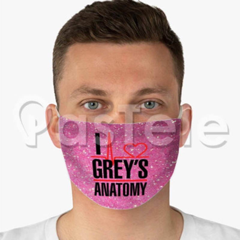 greys anatomy Custom Fabric Face Custom Fabric Face Mask Polyester Two Layers Cloth