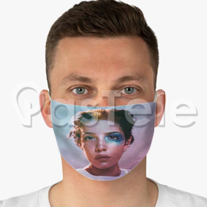 Halsey Manic Custom Fabric Face Custom Fabric Face Mask Polyester Two Layers Cloth