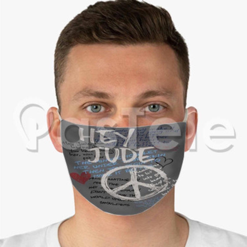 Hey Jude John Lennon And Paul Mc Cartney Custom Fabric Face Custom Fabric Face Mask Polyester Two Layers Cloth