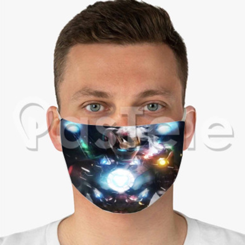 Iron Man Infinity Gauntlet Custom Fabric Face Custom Fabric Face Mask Polyester Two Layers Cloth
