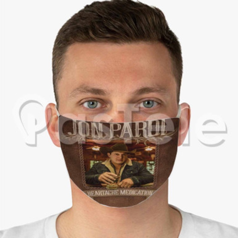 Jon Pardi Heartache Medication Custom Fabric Face Custom Fabric Face Mask Polyester Two Layers Cloth