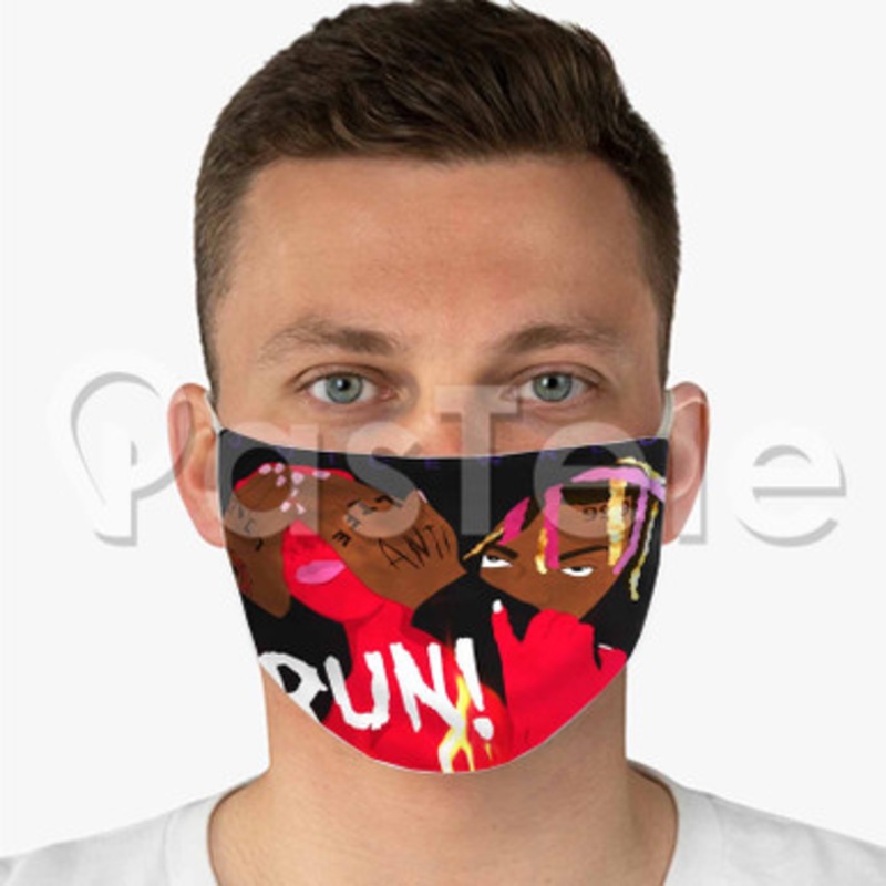Juice WRLD Run 2 Custom Fabric Face Custom Fabric Face Mask Polyester Two Layers Cloth