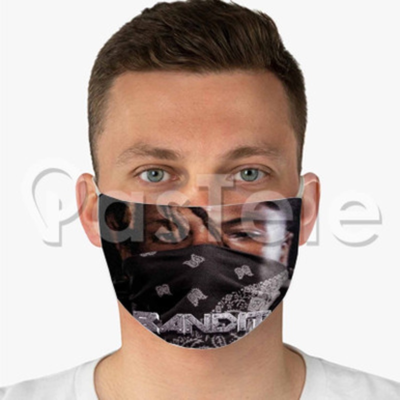 Juice Wrld Young Boy Bandit Custom Fabric Face Custom Fabric Face Mask Polyester Two Layers Cloth