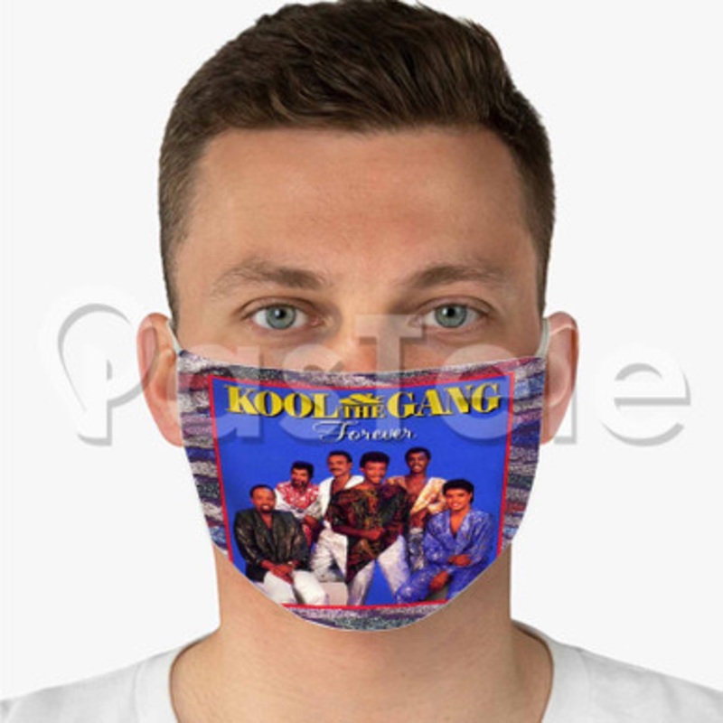 Kool the Gang Custom Fabric Face Mask Polyester Two Layers Cloth Washable