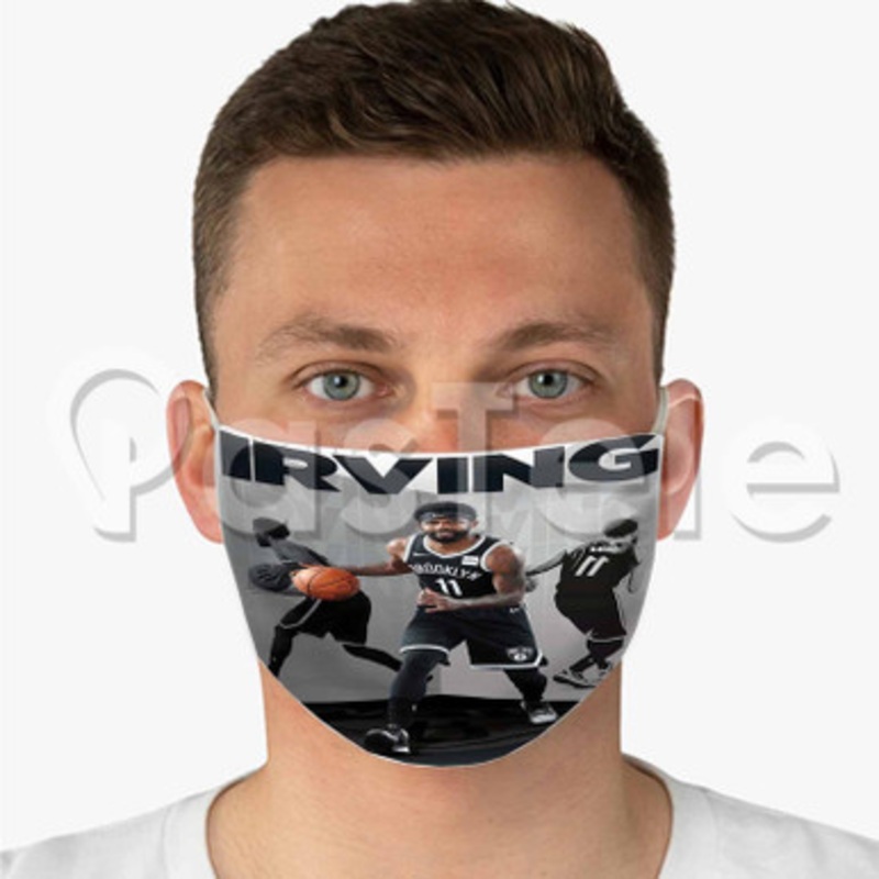 Kyrie Irving Brooklyn Nets NBA Custom Fabric Face Mask Polyester Two Layers Cloth Washable