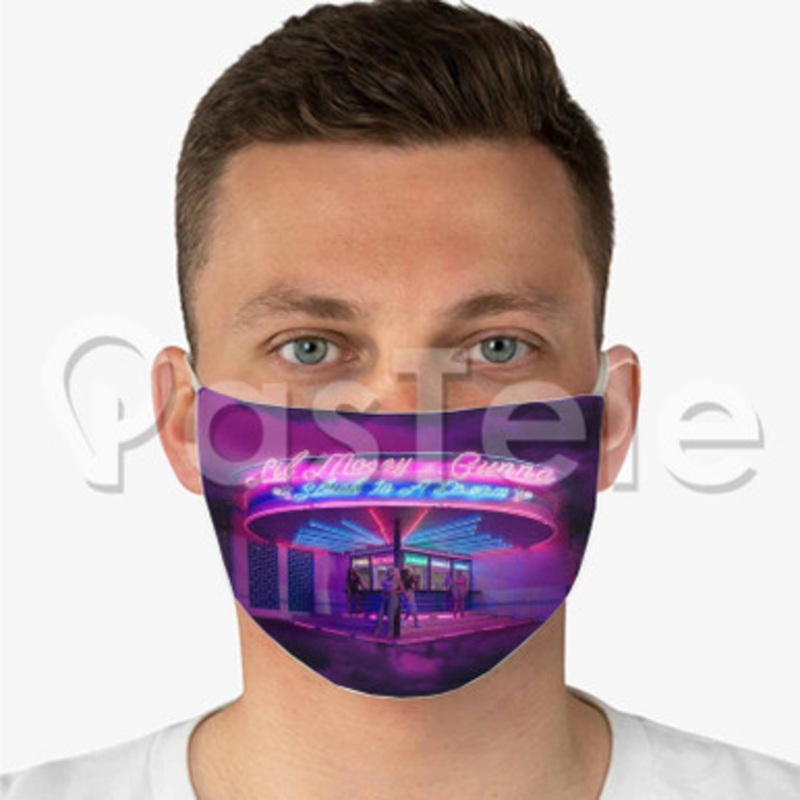 Lil Mosey Stuck in a Dream Custom Fabric Face Mask Polyester Two Layers Cloth Washable