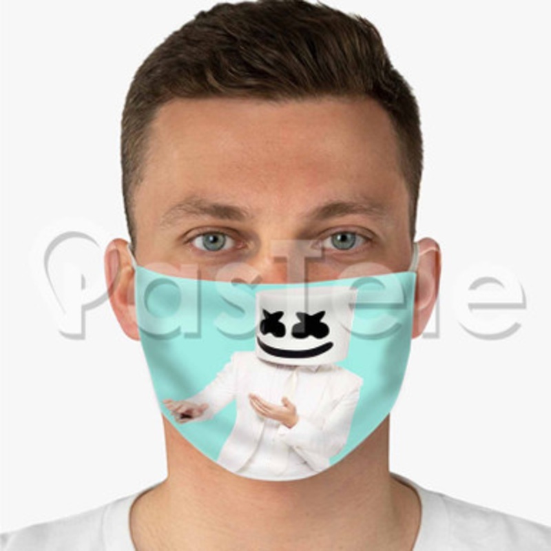marshmello Custom Fabric Face Mask Polyester Two Layers Cloth Washable