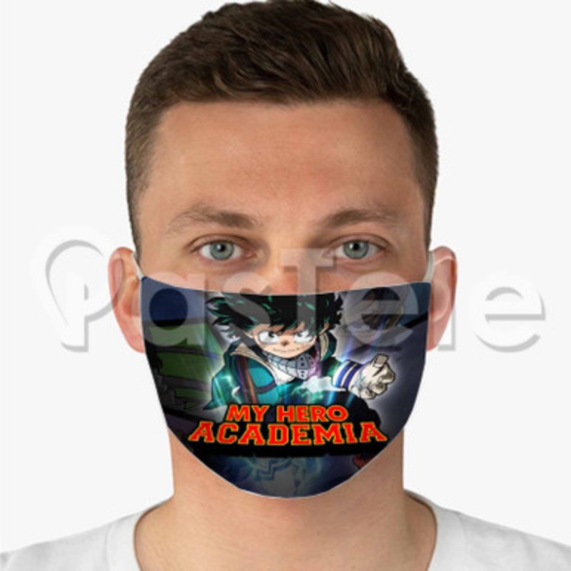 my hero academia Custom Art Fabric Face Mask Polyester Two Layers Cloth Washable