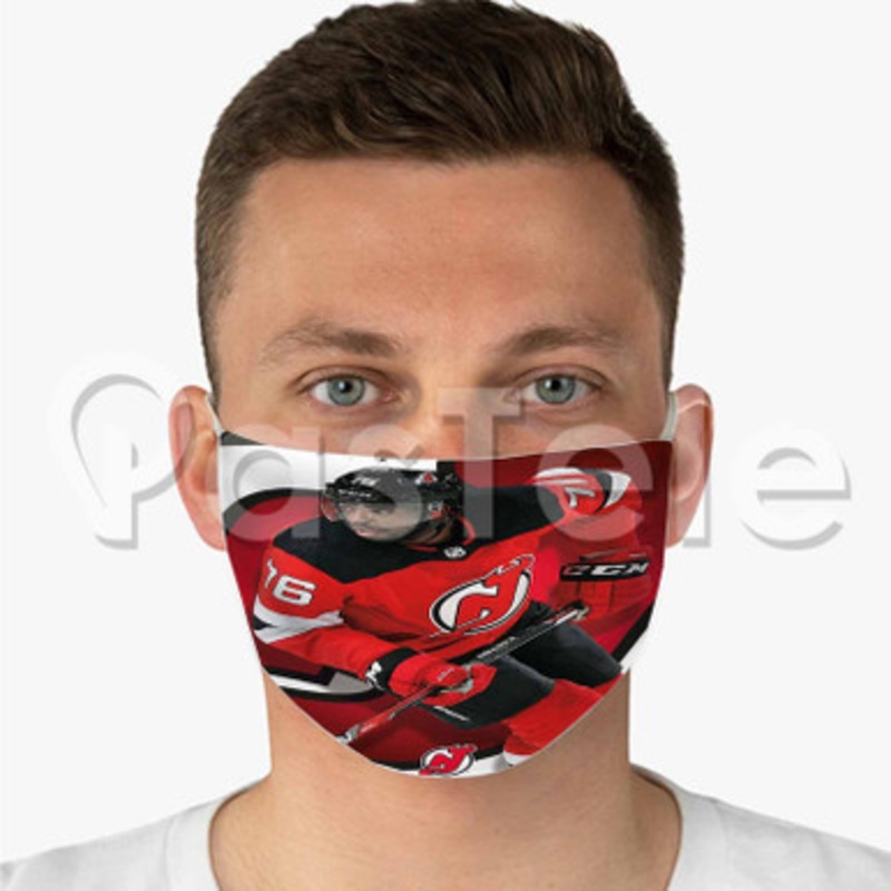 P K Subban New Jersey Devils NHL Custom Fabric Face Mask Polyester Two Layers Cloth Washable