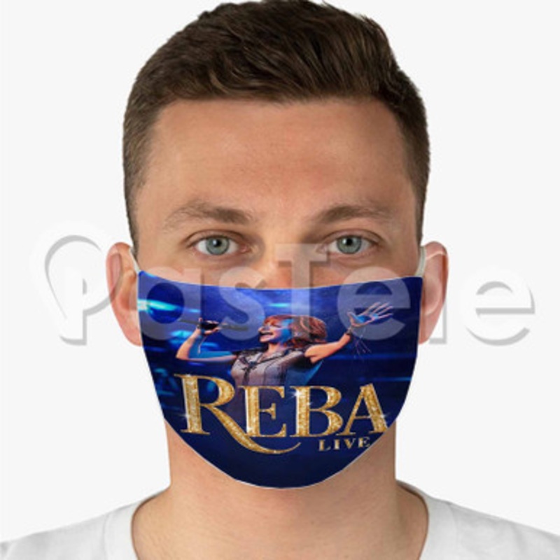 Reba Live Custom Fabric Face Mask Polyester Two Layers Cloth Washable