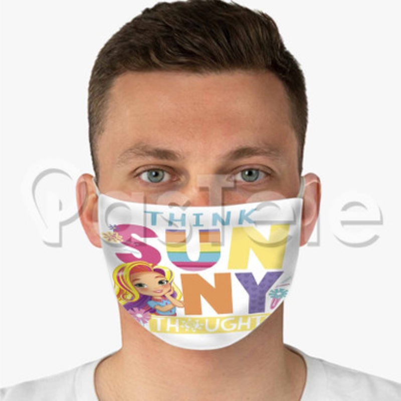 Sunny Day Thoughts Custom Fabric Face Mask Polyester Two Layers Cloth Washable