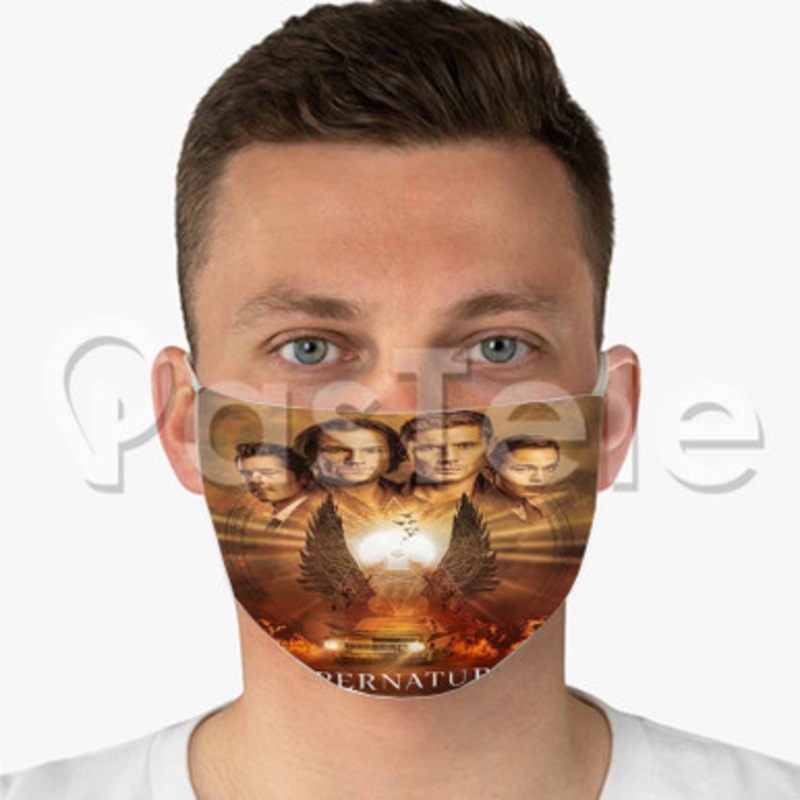 Supernatural Season 15 Custom Fabric Face Mask Polyester Two Layers Cloth Washable
