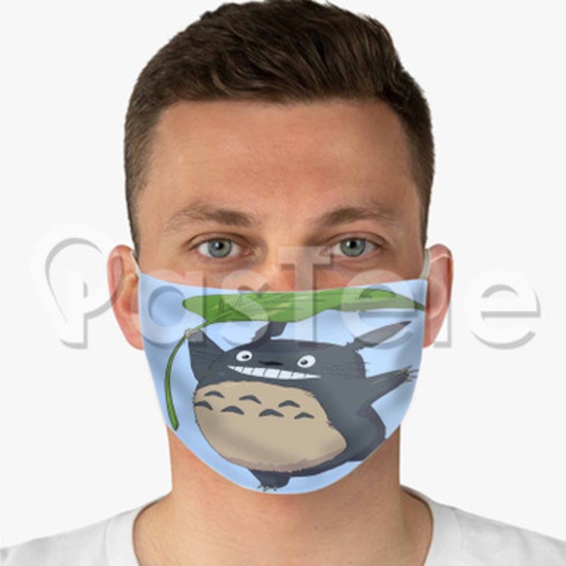 Totoro Custom Fabric Face Mask Polyester Two Layers Cloth Washable