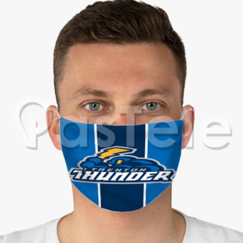 Trenton Thunder Custom Fabric Face Mask Polyester Two Layers Cloth Washable