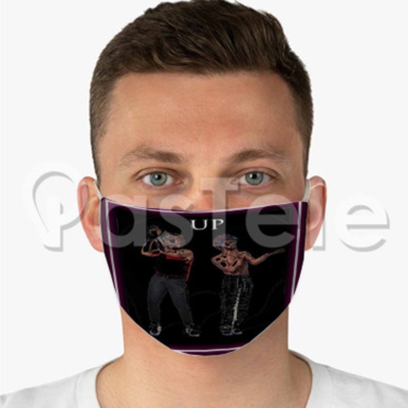 Up Earth Gang Custom Fabric Face Mask Polyester Two Layers Cloth Washable