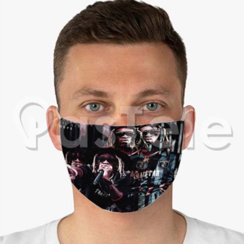 Young Thug Dope Custom Fabric Face Mask Polyester Two Layers Cloth Washable