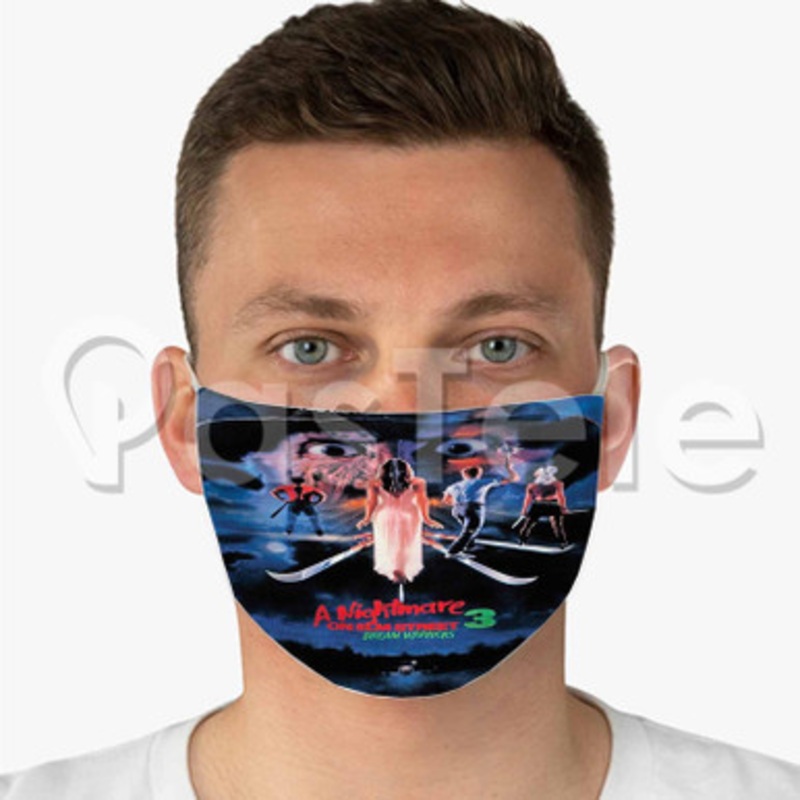 A Nightmare on Elm Street 3 Dream Warriors Custom Fabric Face Custom Fabric Face Mask Polyester Two Layers Cloth
