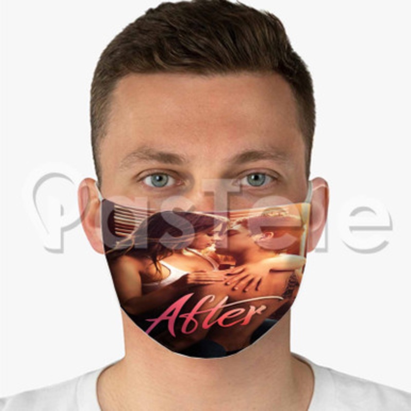 After Movie Custom Fabric Face Custom Fabric Face Mask Polyester Two Layers Cloth