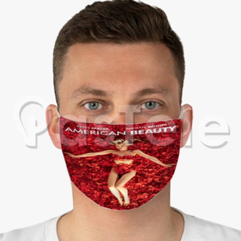 American Beauty 2 Custom Fabric Face Custom Fabric Face Mask Polyester Two Layers Cloth