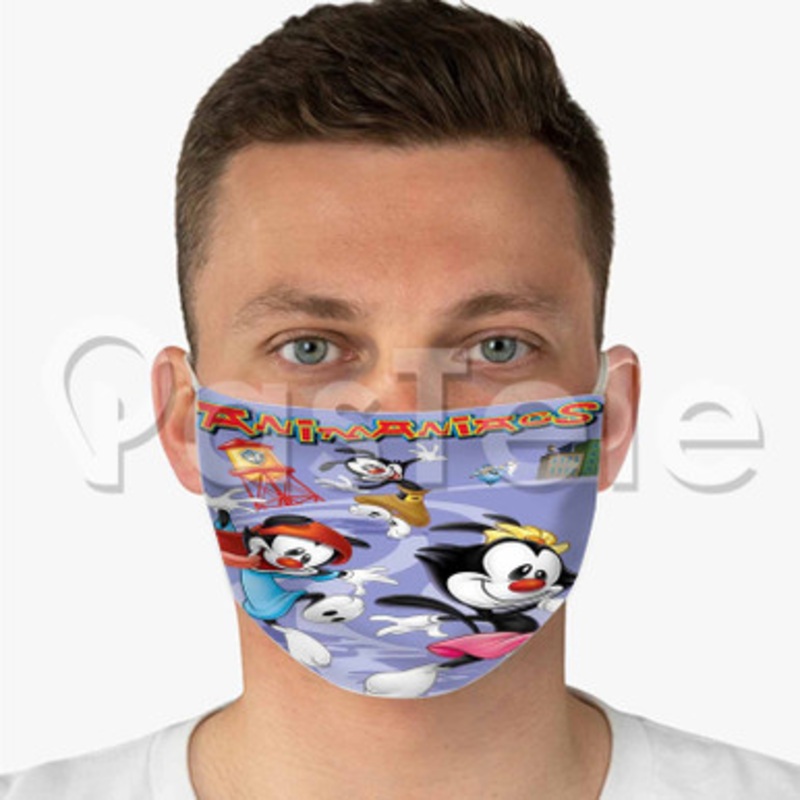 Animaniacs Custom Fabric Face Custom Fabric Face Mask Polyester Two Layers Cloth