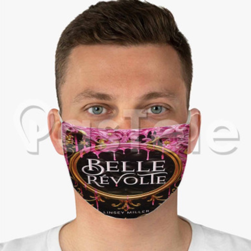 Belle Revolte Custom Fabric Face Custom Fabric Face Mask Polyester Two Layers Cloth