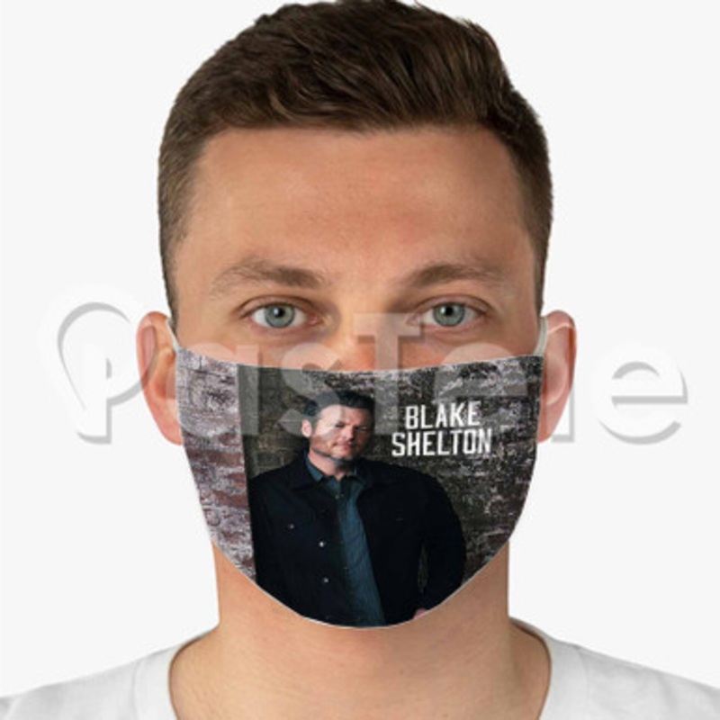 Blake Shelton God s Country Custom Fabric Face Custom Fabric Face Mask Polyester Two Layers Cloth