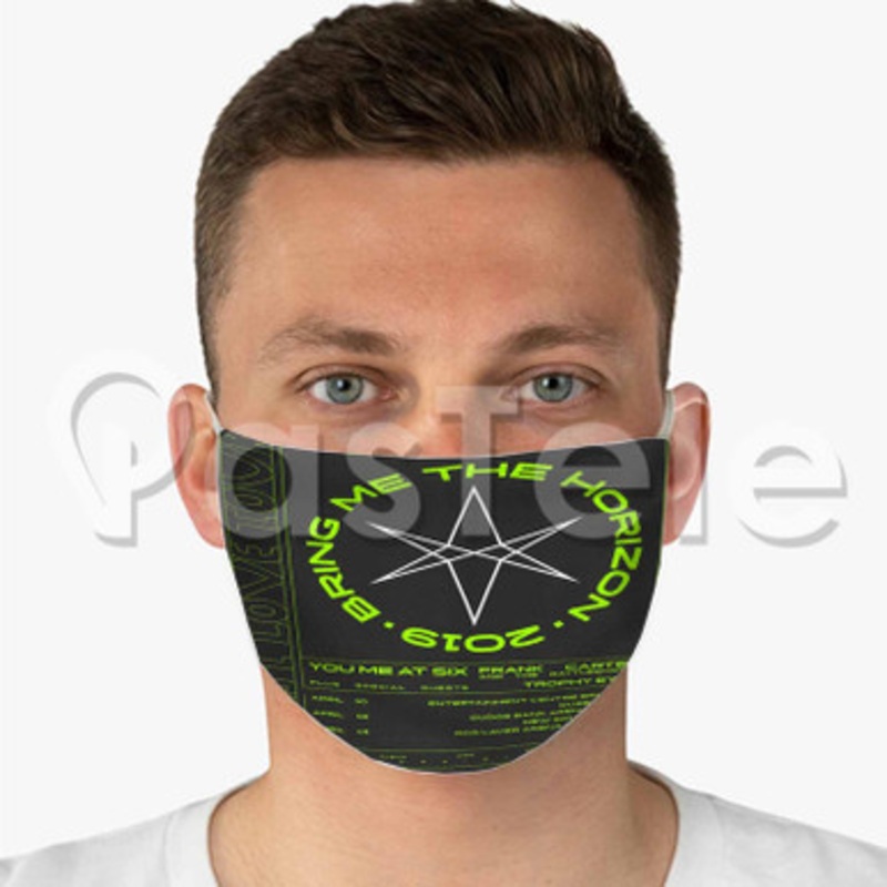 Bring Me The Horizon First Love Tour Custom Fabric Face Custom Fabric Face Mask Polyester Two Layers Cloth