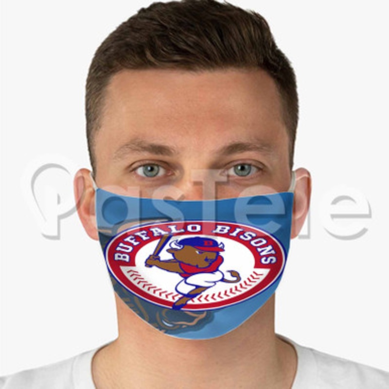 Buffalo Bisons Custom Fabric Face Custom Fabric Face Mask Polyester Two Layers Cloth