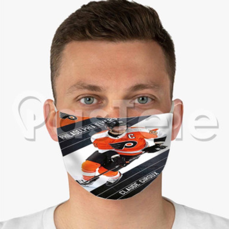 Claude Giroux Philadelphia Flyers NHL Custom Fabric Face Custom Fabric Face Mask Polyester Two Layers Cloth