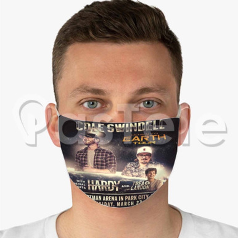 Cole Swindell Down To Earth Custom Fabric Face Custom Fabric Face Mask Polyester Two Layers Cloth
