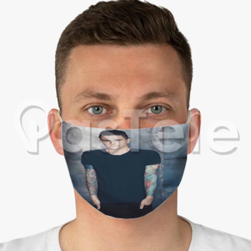 Dashboard Confessional Custom Fabric Face Custom Fabric Face Mask Polyester Two Layers Cloth