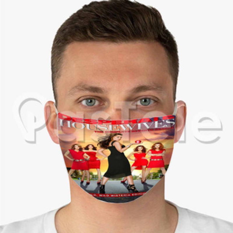 Desperate Housewives Custom Fabric Face Custom Fabric Face Mask Polyester Two Layers Cloth