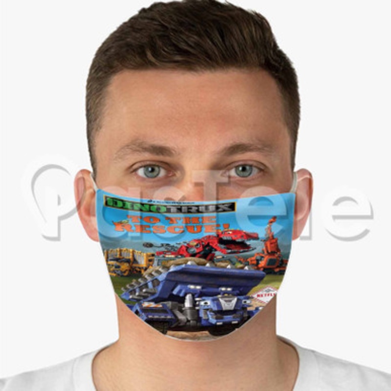 Dinotrux Custom Fabric Face Custom Fabric Face Mask Polyester Two Layers Cloth