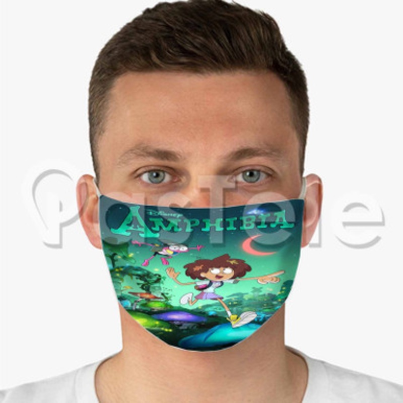 Disney Amphibia Custom Fabric Face Custom Fabric Face Mask Polyester Two Layers Cloth