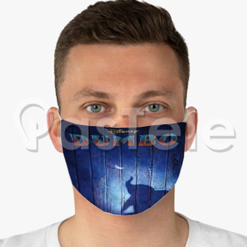 Disney Dumbo Custom Fabric Face Custom Fabric Face Mask Polyester Two Layers Cloth