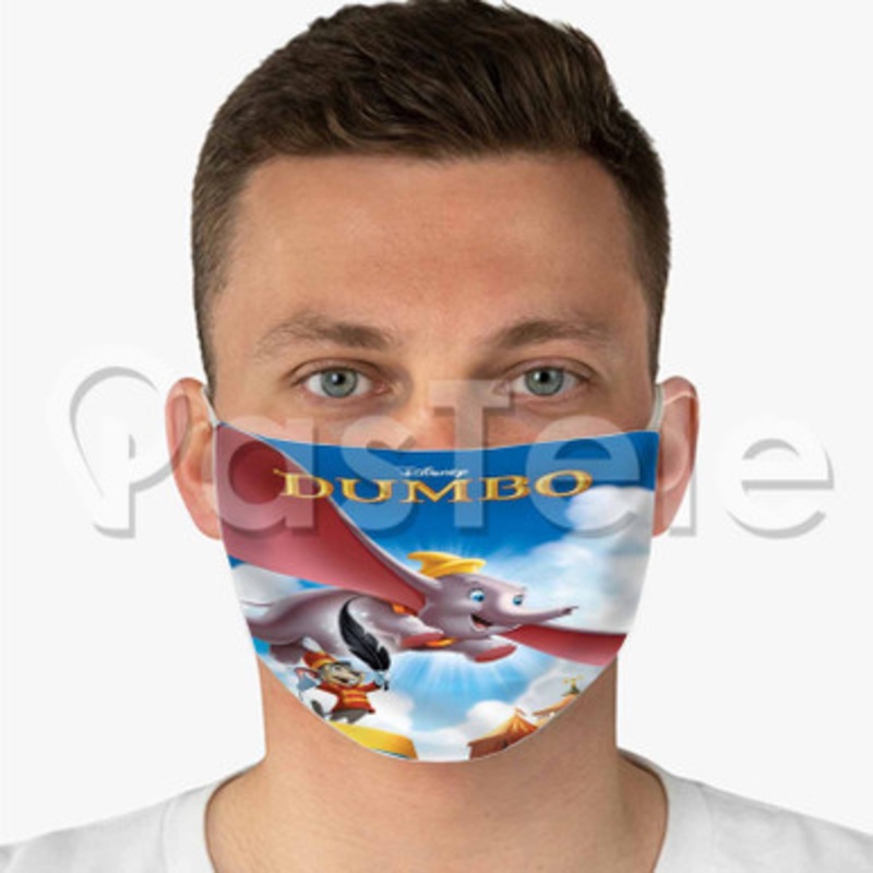 Disney Dumbo The Movie Custom Fabric Face Custom Fabric Face Mask Polyester Two Layers Cloth