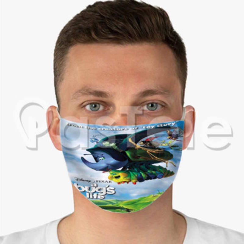 Disney Pixar s A Bug s Life Custom Fabric Face Custom Fabric Face Mask Polyester Two Layers Cloth