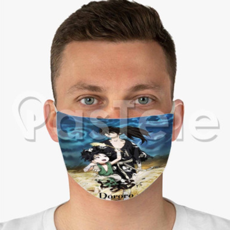 Dororo Custom Fabric Face Custom Fabric Face Mask Polyester Two Layers Cloth